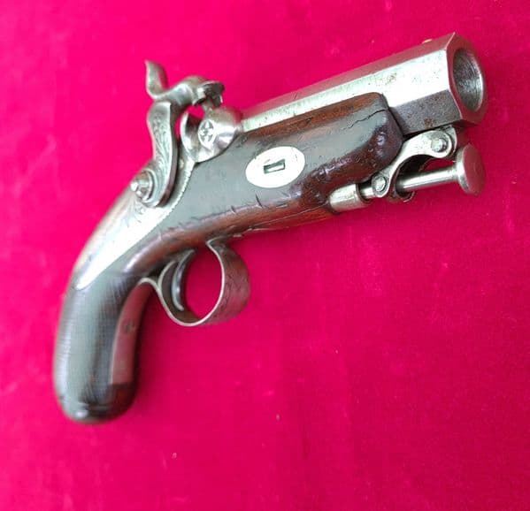 A good single shot .54 cal. Irish percussion pistol by Richardson of Limerick. Circa 1830. Ref 3198
