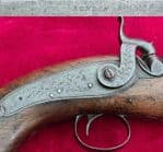 A good single shot .65 cal British percussion pistol by D. Egg London. Circa 1830. Ref 4025.