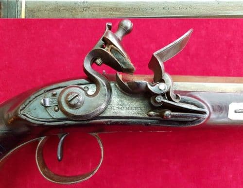 A rare .62 cal Flintlock duelling Pistol by John Knubley of London. C.1786-1793, FOR SALE. Ref 1373.