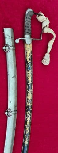A rare British 1796 Light Cavalry officer's sabre. The type carried at Battle of Waterloo. Ref 3784.