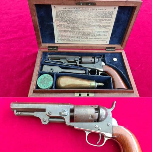 A  rare Cased Colt model 1849 pocket .31 percussion revolver with original finish. C1850. Ref 3043