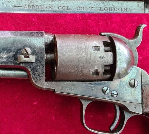 A rare London Colt model 1851 .36 calibre Navy Percussion revolver. Manufactured in 1855. Ref 3883.