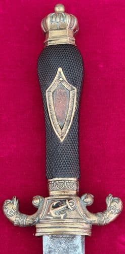 A rare mid 19th century Naval dirk probably French NAPOLEONIC. Ref 3987.
