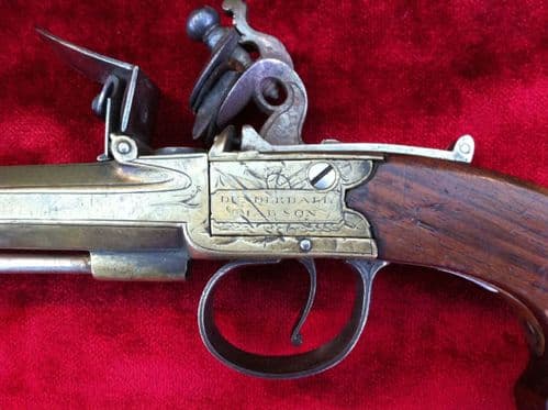 A rare Napoleonic British Flintlock Blunderbuss Officer's pistol. Circa 1780-1820. Ref 8124.