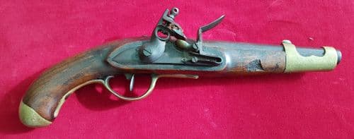 A rare Napoleonic era Dutch Military Officer's Flintlock Pistol dated 1815. Ref 1144.
