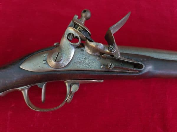 A  rare Napoleonic Era French Military Flintlock musket, complete with its iron ramrod. Ref 3327