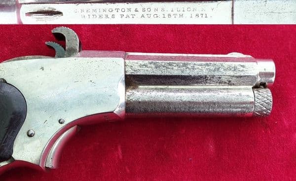 A  rare Remington Rider 5 shot .32 rim-fire magazine pistol, circa 1871. Good condition. Ref 2614