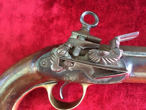 A rare Spanish Miquelet military pistol. Circa 1770-1775. Engraved Francesco BORNIO of BARCELONA. Ref 8686.