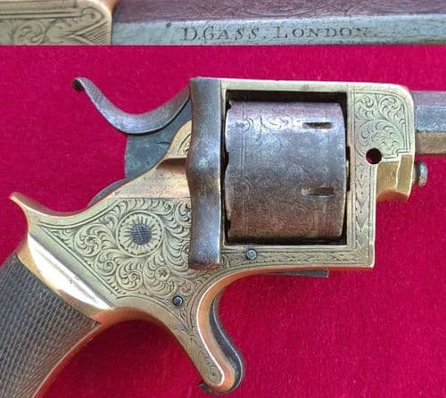 A rare Tranter bronze frame 7 shot .36 cal rim-fire Revolver. C.1875. Action at fault. Ref 3291