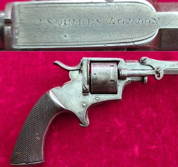 A rare Tranter's style six shot .30 cal rim-fire Revolver by J Squires London. Ref 3360