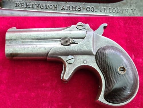 A Remington .41 cal rimfire double barrelled over and under Derringer for sale C. 1875-85. Ref 3365