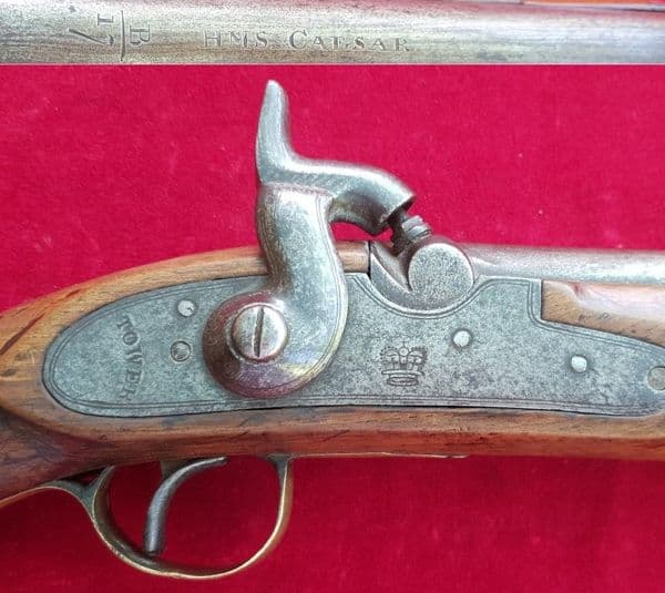 A scarce .70 cal British percussion Sea Service pistol. Circa 1840. Ref 2722