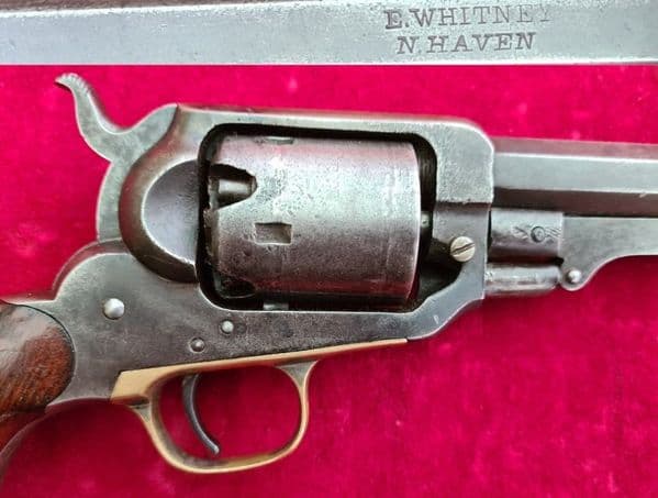 A scarce American civil war era .31 cal 5 shot Percussion revolver by E. Whitney. C. 1860. Ref 3619