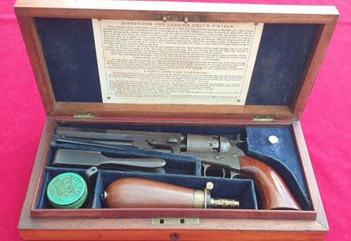 A scarce Cased Colt model 1849 London pocket   revolver. Retaining much original finish. Ref 2970