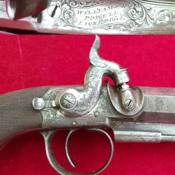 A scarce English Percussion belt pistol made by Williams & Powell of Liverpool. Circa 1840. Ref 2876