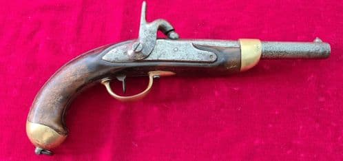 A scarce French Military Officer's .70 calibre percussion Pistol. Circa 1830-1840. Ref 3725.