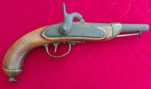 A scarce French Military Officer's percussion Pistol. Crimean war era. Ref 3075