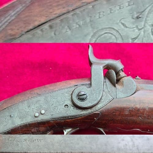 A scarce Scottish .75 calibre percussion pistol by CAMPBELL of GLASGOW, Circa 1830. Ref 3449.