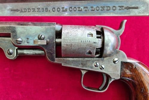 A superb example of a London Colt model 1851 .36 Navy Percussion revolver. Circa 1853. Ref 3345