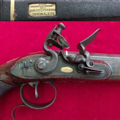 A superb Napoleonic era Flintlock Duelling pistol by TOMLINSON of DUBLIN C. 1805. FOR SALE. Ref 2863