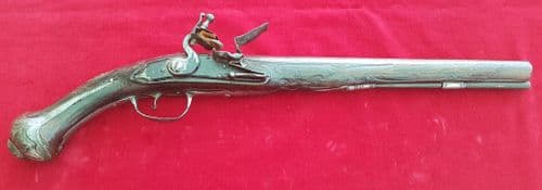 A very long Balkan flintlock pistol. Circa 1780-1800. Ref 1253.