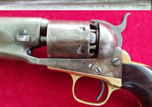 A very rare Colt Navy mod 1861 .36 percussion revolver with round barrel. C. 1861. Ref 2643