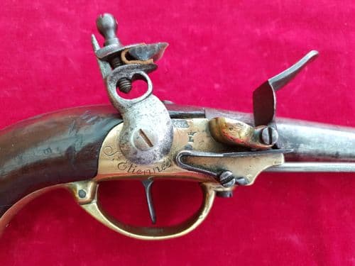 A very rare French Military Flintlock pistol from the reign of LOUIS XV1.  Dated 1782. Ref 2390.