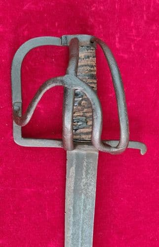 A very unusual and rare Dragoon's or horse-mans Basket Hilt sword for sale. Ref 3928