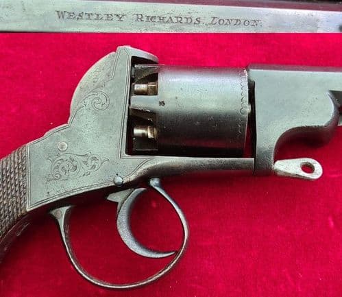 A  Webley-Bentley .38 cal double-action percussion revolver by WESTLEY RICHARDS of LONDON. Ref 3439.