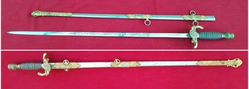 American Masonic or Lodge Sword. Original owner's name HERMANN MATTKE. Good condition. Ref 9699.