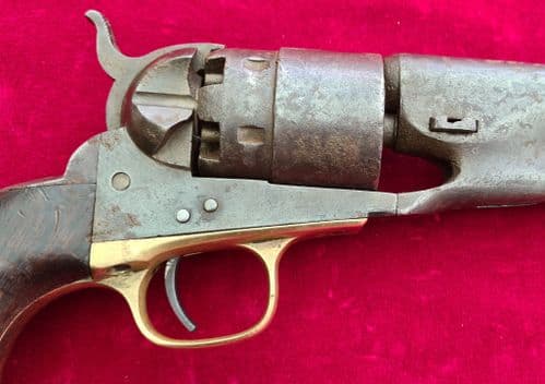 An American Civil War Colt Army model 1860 .44  percussion revolver. Manufactured in 1862. Ref 3638.