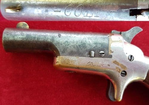An American Colt no 3 derringer in obsolete  .41 rim-fire calibre. Circa 1875.  Ref 1512.