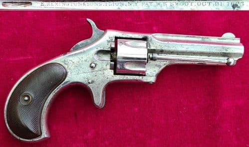 An American Remington Smoot 5 shot .30 cal Rim-fire Revolver. Circa 1873. Good condition. Ref 3934.