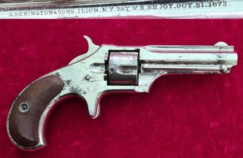 An American Remington Smoot 5 shot .30 calibre Rim-fire Revolver. Circa 1873. Good cond. Ref 3824.