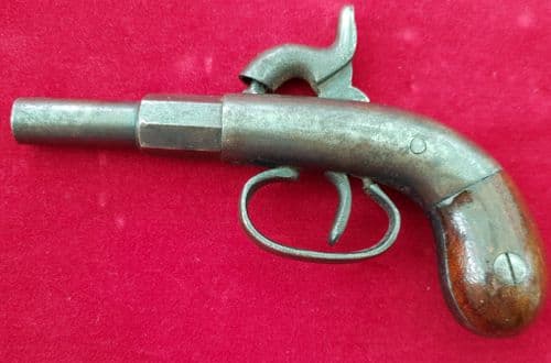 An American small size antique percussion single shot Bootleg pistol. Circa 1840. Ref 2693.