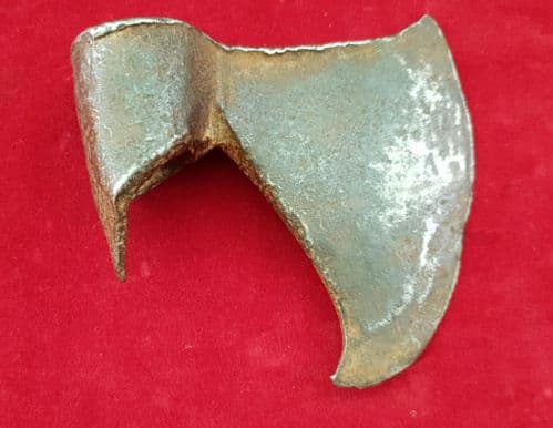 An extremely rare Medieval axe head, probably from a throwing axe. Possibly VIKING. Ref 2644.