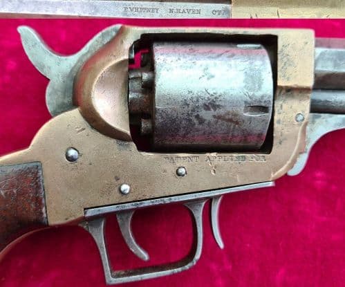 An extremely rare two trigger 5 shot .32 Percussion revolver by E Whitney. Circa 1852-1854. Ref 3422