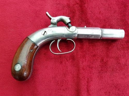 An interesting American antique percussion "Bootleg"  single shot pistol circa 1850. Ref 9724.