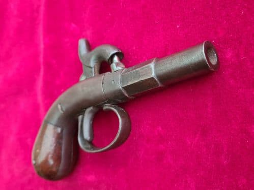 An interesting American tiny antique percussion single shot Bootleg pistol circa 1840. Ref 3915.