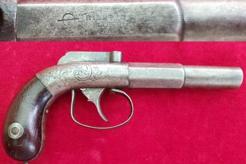 An unusual American small size antique percussion single shot Bootleg pistol circa 1840. Ref 1920