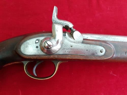 British Military percussion pistol of the CRIMEAN WAR ERA. Manufactured by Edward LONDON. Ref 1718