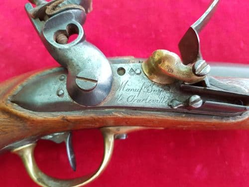 X X X SOLD X X  French military flintlock pistol of the Napoleonic era. Circa 1780-1815. Ref 1309.