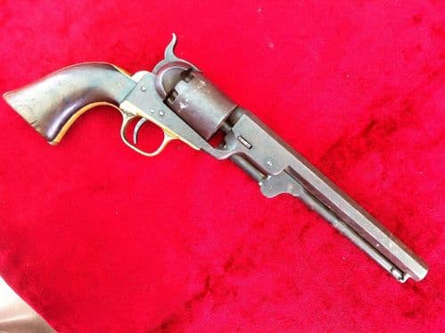 X X X  SOLD X X X  A .36 Calibre American Colt Navy 1851 percussion revolver. A genuine American civil war revolver. Ref 6852.