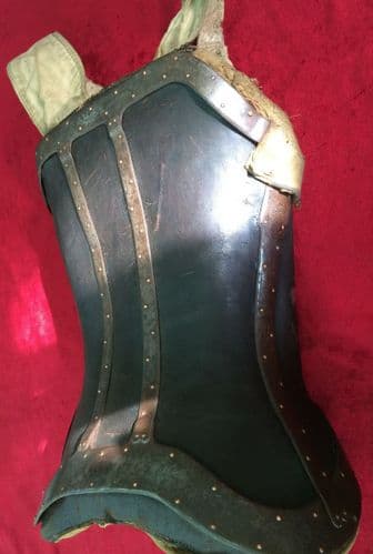 X X X SOLD  X X X A rare Steel corset. Re-inforced inside leather liner. Marked  CHASTEUIL. Ref 7932