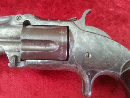 X X X  SOLD X X X  A Smith and Wesson Antique 5 shot .32 cal Rimfire Revolver, Circa 1865 - 1875. Ref 7448.
