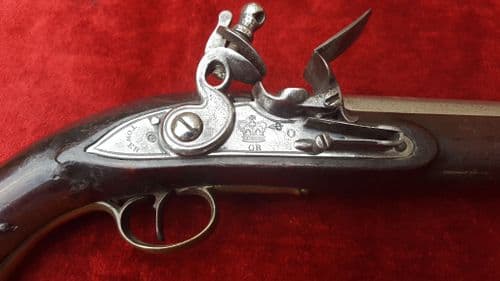 X X X SOLD  X X X flintlock officer's pistol dating from the Napoleonic Wars, C. 1815. Ref 9394.