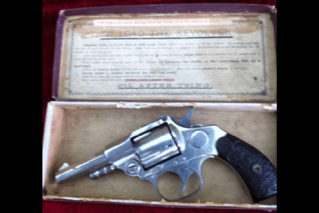 X X X  SOLD X X X   Metropolitan Police .32 Rimfire Revolver, excellent condition in its original carton. Circa 1875-1885 Ref 6974