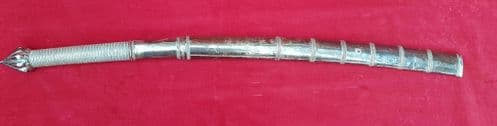 X X X SOLD X  X X Silver Burmese Dha, complete with its original silver covered scabbard. Ref 9998.