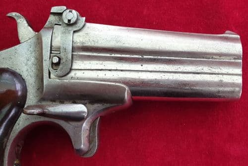 X X  X SOLD X X X unusual action .41 rimfire Remington style Derringer Pistol. Circa 1865. Ref 2521.
