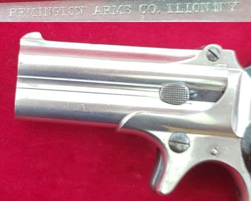 X X X SOLD  X X XRemington .41 rimfire double barrel Derringer pistol. C 1885.Ref 2607.
